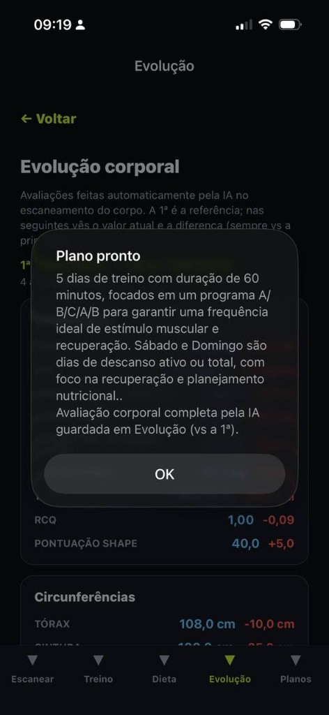 Plano gerado no ShapeScan